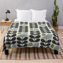 Fleece Throw Blanket Orla Kiely for Sofa Couch Kids 60 x 50 Inches