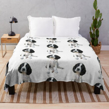 Fleece Throw Blanket Sprocker Spaniel for Sofa Couch Kids 60 x 50 Inches