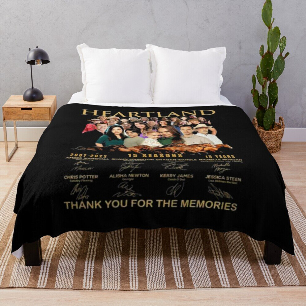 Fleece Throw Blanket Heartland , Heartland 15 Years for Sofa Couch Kids 60 x 50 Inches