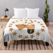 Fleece Throw Blanket Harlow And Popcorn Merch Popcorn The Pony for Sofa Couch Kids 60 x 50 Inches