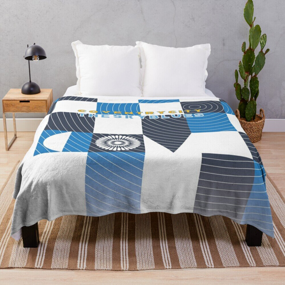 Fleece Throw Blanket Coventry City - The Sky Blues  for Sofa Couch Kids 60 x 50 Inches