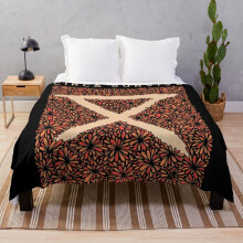Fleece Throw Blanket circa survive floral for Sofa Couch Kids 60 x 50 Inches