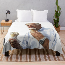 Fleece Throw Blanket JOE BIDEN EATING ICE CREAM for Sofa Couch Kids 60 x 50 Inches