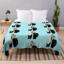 Famgem Flannel Fleece Throw Blanket 60x50 in - Ultra-Soft All-Season Sofa/Couch Blanket with Ant & Dec Print (Code ObFG-RedBSBlat1-2994402805.0757)
