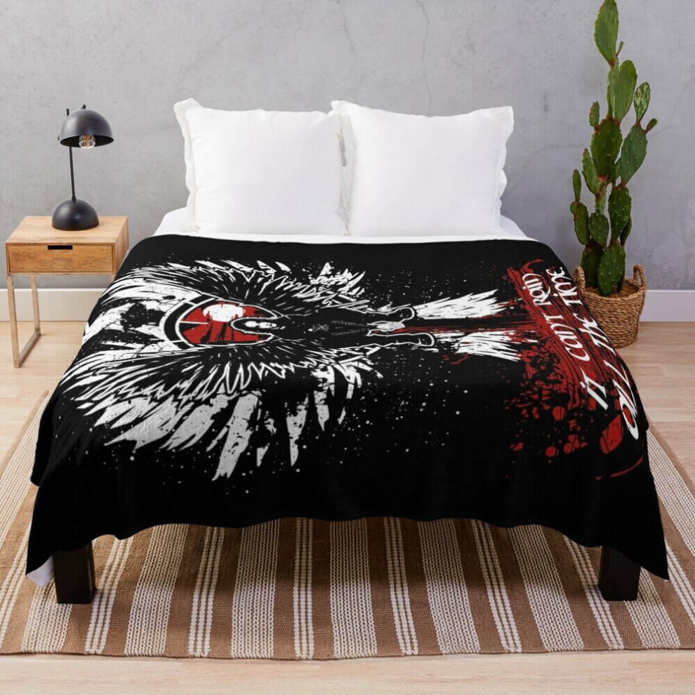 Fleece Throw Blanket The Crow for Sofa Couch Kids 60 x 50 Inches
