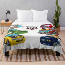Fleece Throw Blanket Transformers Rescue Bots Vechicles for Sofa Couch Kids 60 x 50 Inches