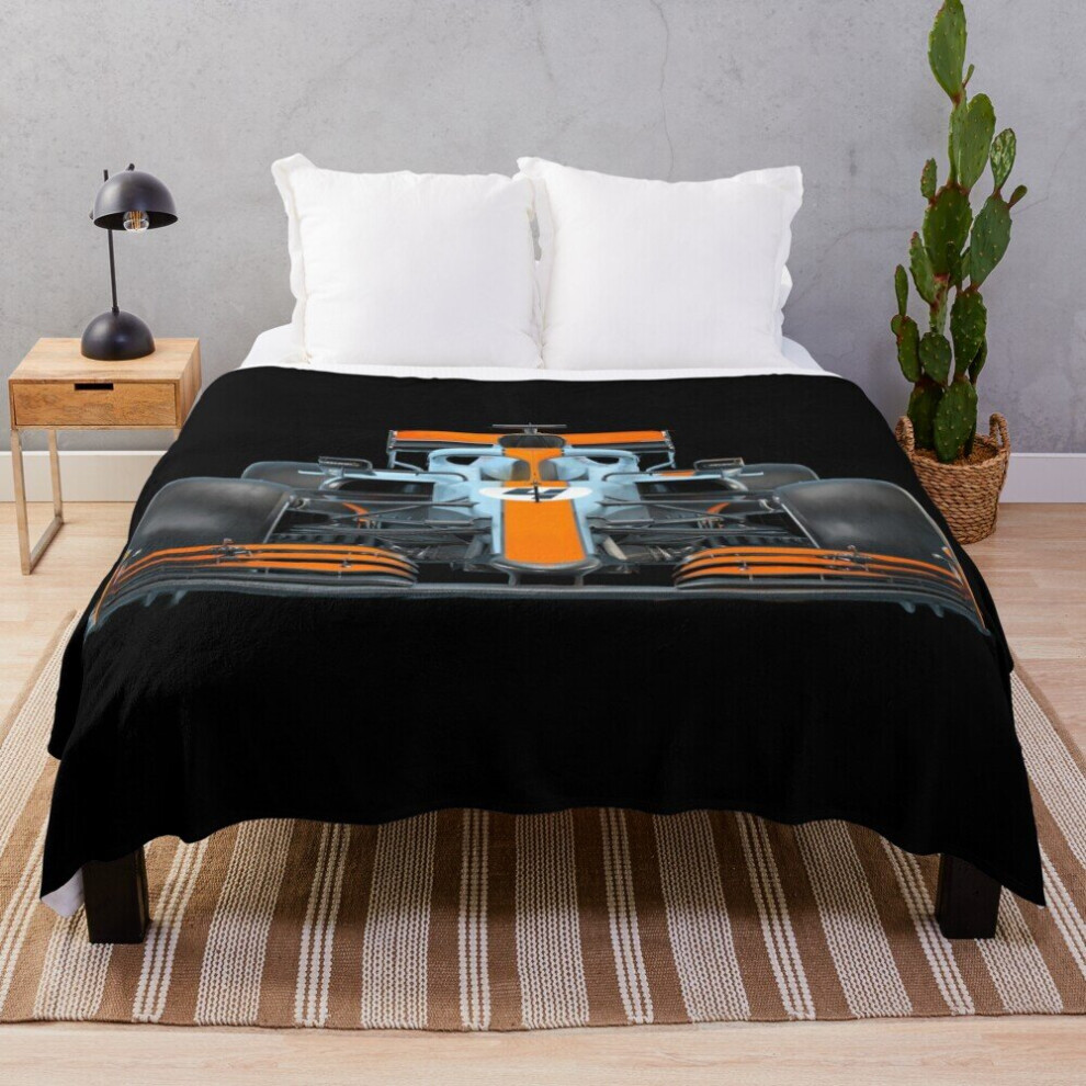 Fleece Throw Blanket McLaren Retro Livery for Sofa Couch Kids 60 x 50 Inches