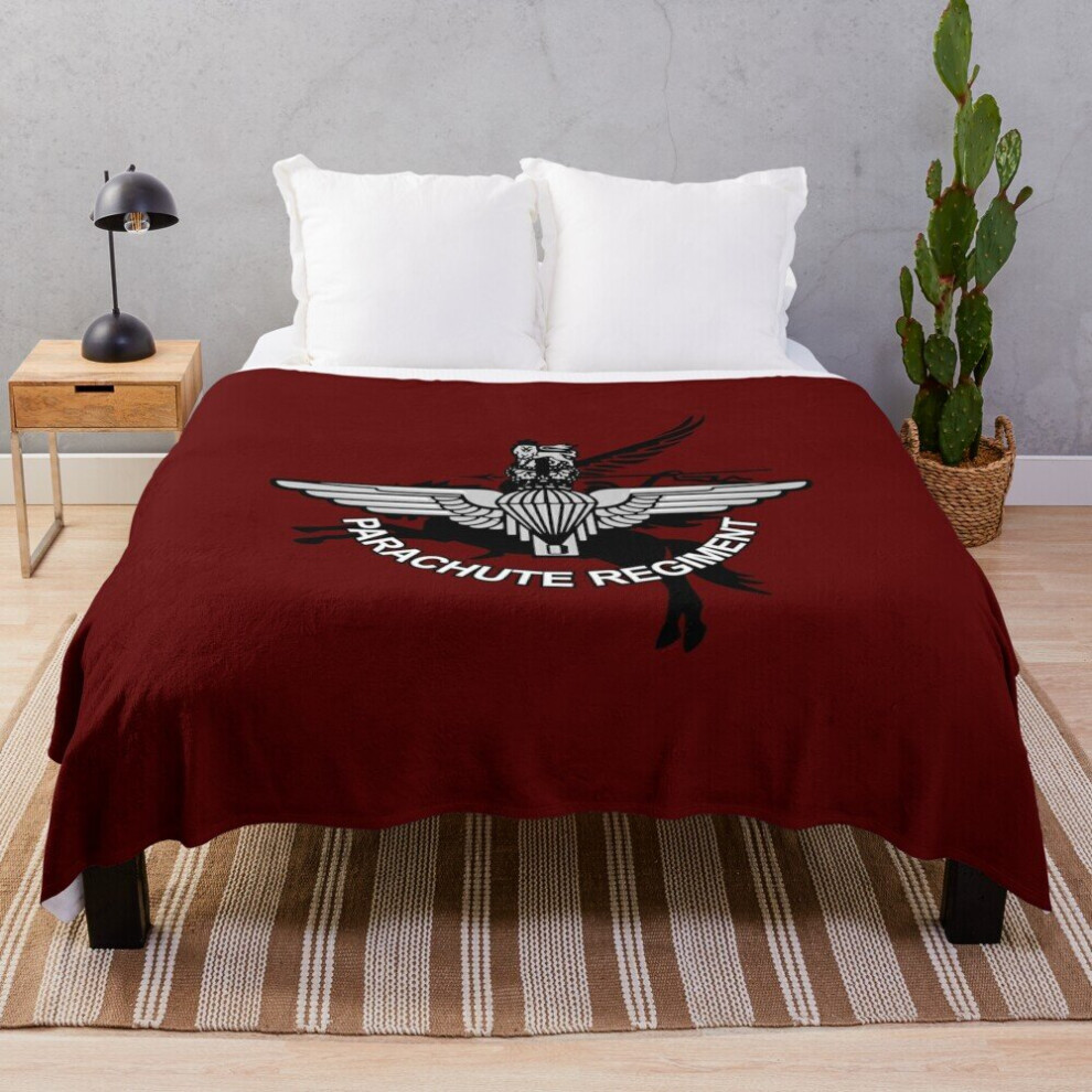 Fleece Throw Blanket Parachute Regiment for Sofa Couch Kids 60 x 50 Inches
