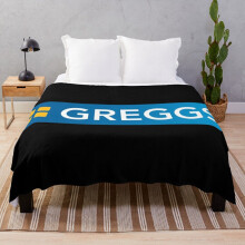Fleece Throw Blanket Trending Greggs Logo for Sofa Couch Kids 60 x 50 Inches