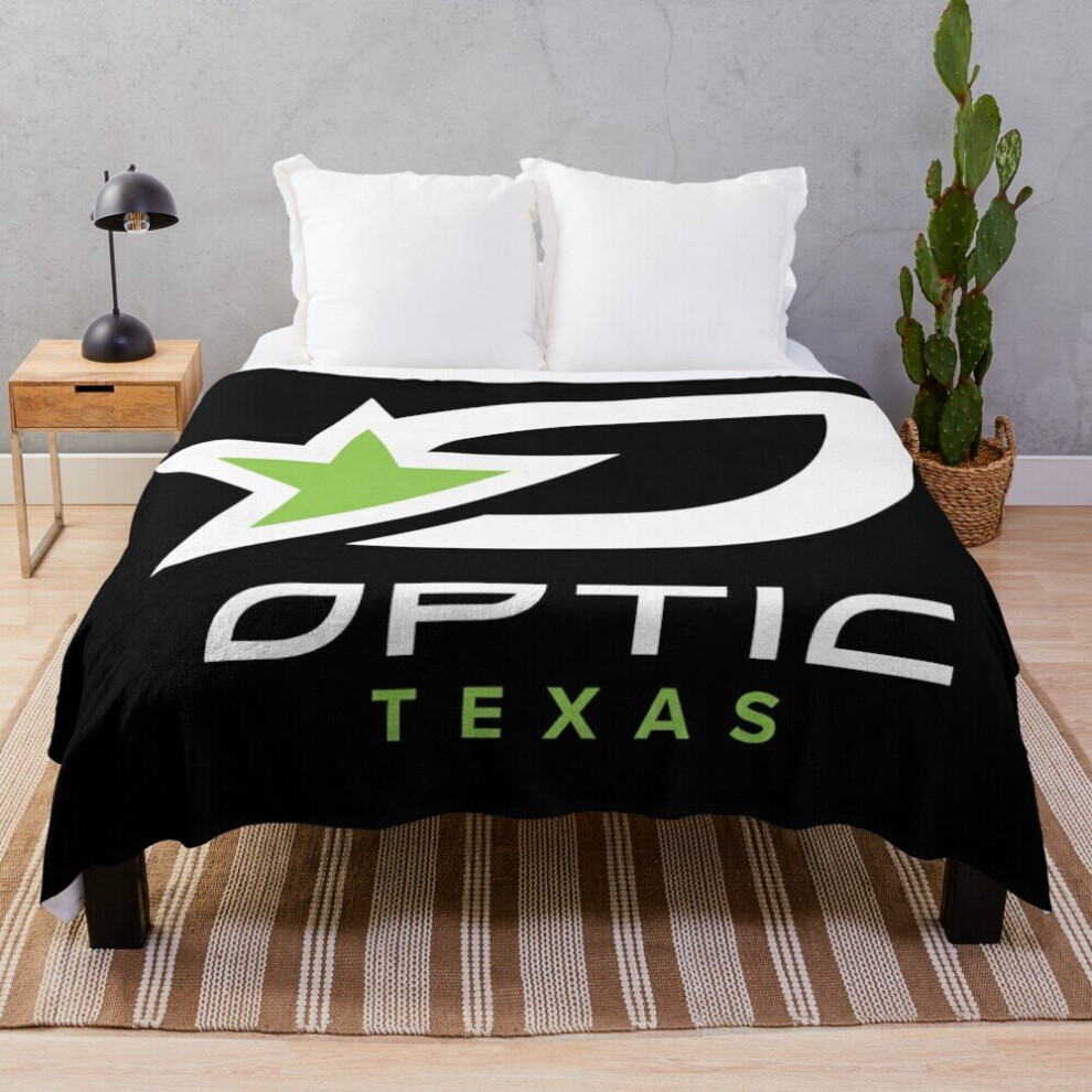 Fleece Throw Blanket Optic Texas Merch Optictexas for Sofa Couch Kids 60 x 50 Inches