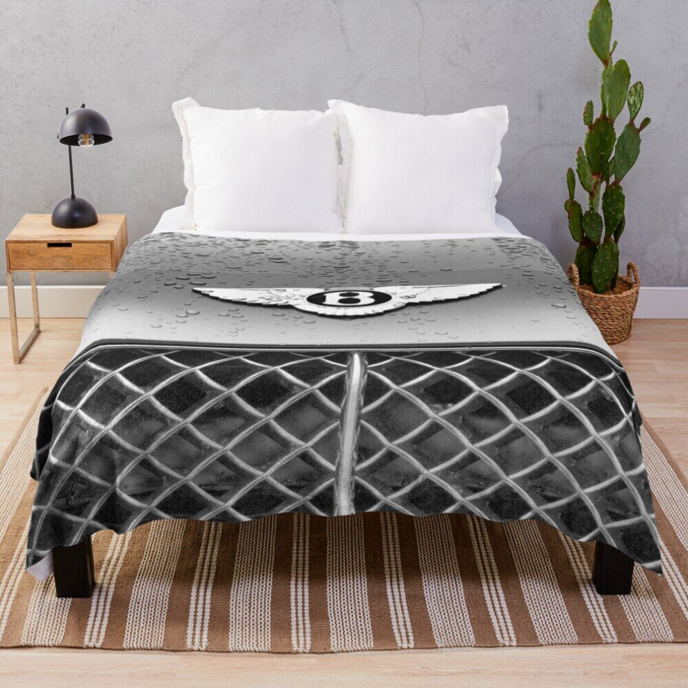 Fleece Throw Blanket Bentley Grill for Sofa Couch Kids 60 x 50 Inches