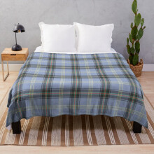 Fleece Throw Blanket Clan Bell Original Scottish Tartan for Sofa Couch Kids 60 x 50 Inches