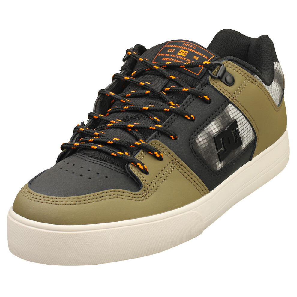 (9) DC Shoes Pure Wnt Mens Skate Trainers in Black Olive