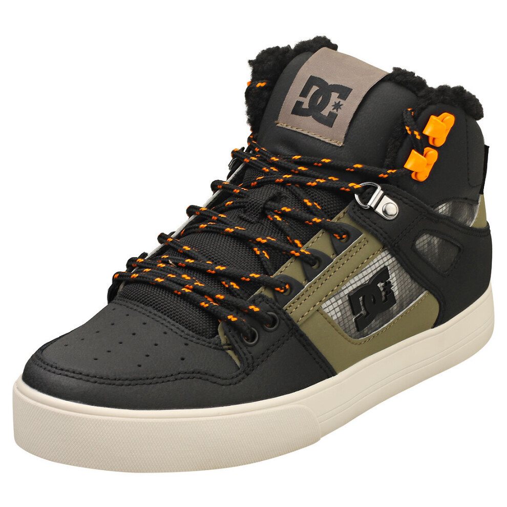 (7) DC Shoes Pure Hiigh-top Wc Winter Mens Skate Trainers in Black Green