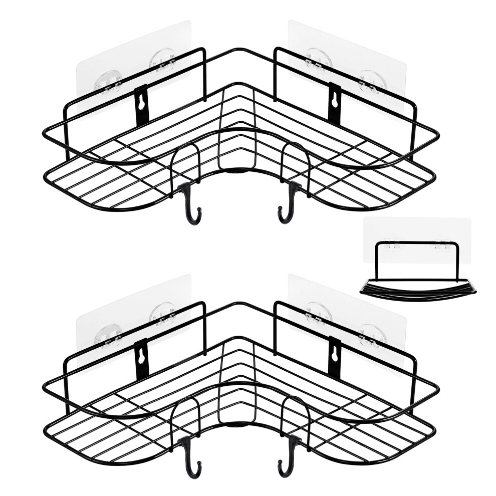 2 Pack Bathroom Shower Caddy Adhesive Organiser Soap Dish