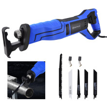 Electric Reciprocating Saw 900W Power Tool Home Garden Pruning Saw Free Blade Change Variable Speed for Metal Plastic Wood Cutting with 5 Blades