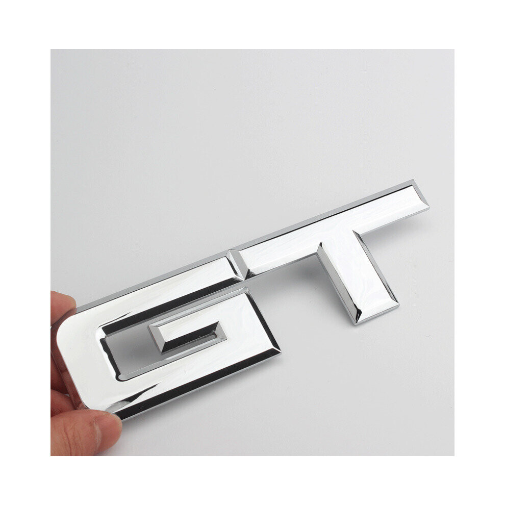 (Silver) Metal Gt Car Emblem Sticker Badge For Mustang Silver 4754135871788
