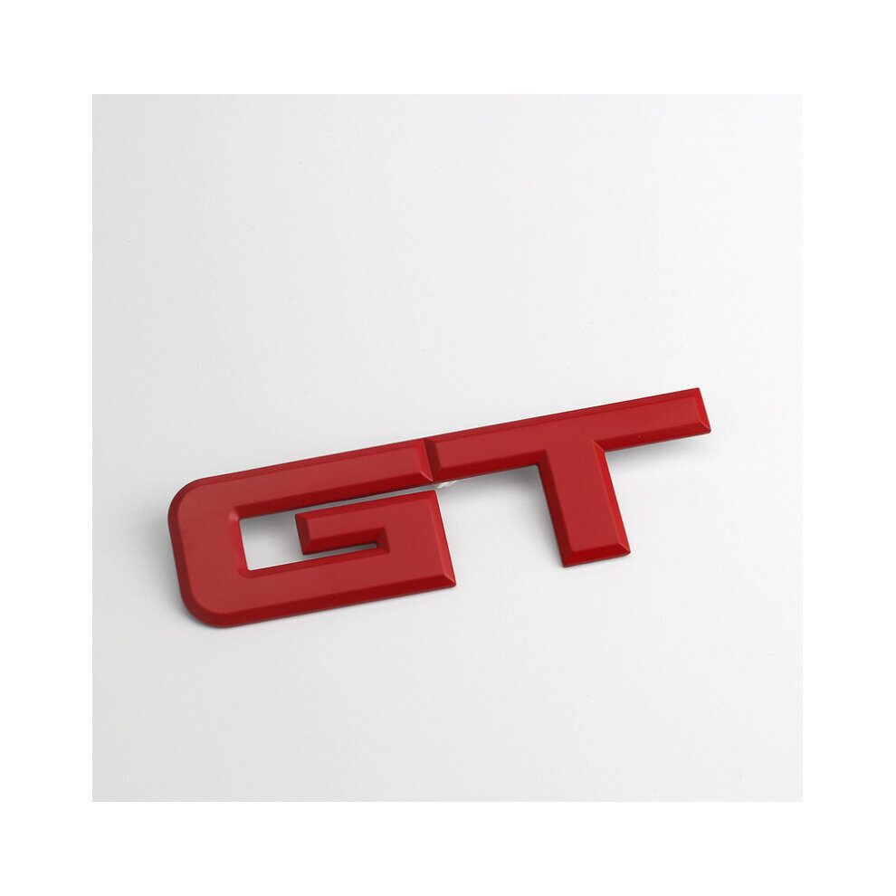 (Red) Metal Gt Car Emblem Sticker Badge For Mustang Red 4754135871771