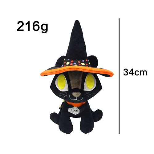 2024 Hocus Pocus Thackery Binx Schwarze Katze Plüschtier Weiche Plüschpuppe Kinder Weihnachtsgeschenk 2
