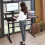 Costway 2Tier Adjustable Height Standing Desk w/Crank Ergonomic Computer Table 6