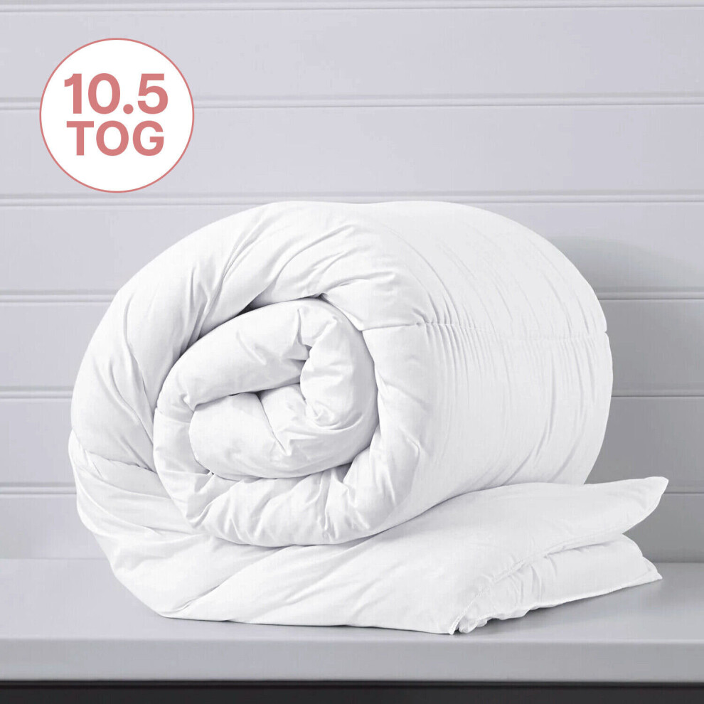 (Super King Duvet Tog, 10.5 Tog) Soft Anti-Allergy Tog Duvet Single Double King Summer Duvets Quilts
