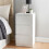 Spot On Dealz 3 Drawer High Gloss Chest Nightstand Bedside Cabinet Storage Unit White 1