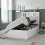 Bedmaster Oscar White Wooden Bookcase Ottoman Storage Bed Single 2