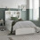 Bedmaster Oscar White Wooden Bookcase Ottoman Storage Bed Single 3