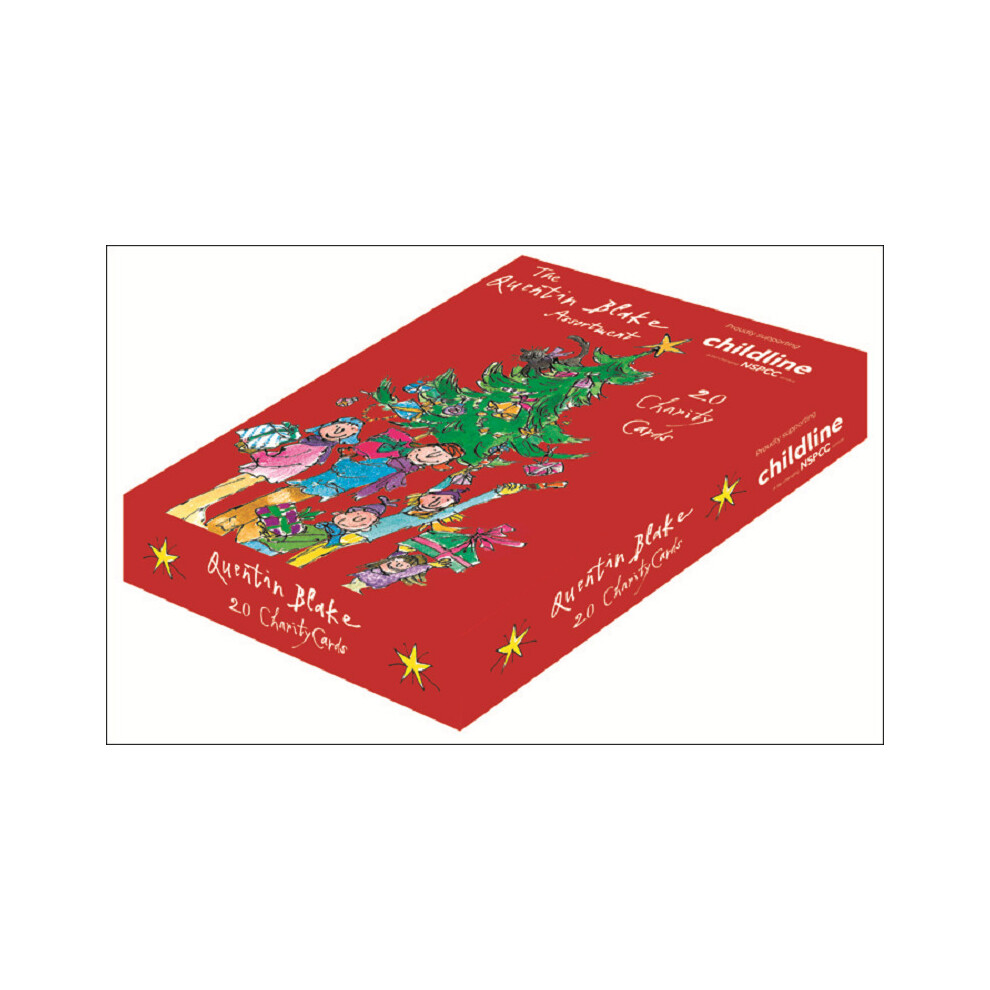 Quentin Blake Box Of 20 Assorted Childline Charity Christmas Cards Card Boxes