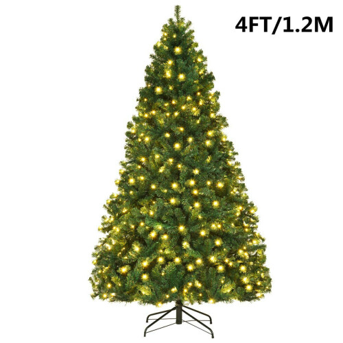 Christmas Tree Artificial 4ft LED Lights Xmas and Metal Stand
