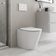 Affine Back to Wall Rimless Toilet & Soft Close Seat - Matt White