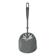 Bathroom Toilet Brush Holder WC Cleaning Free Standing Set GREY UK