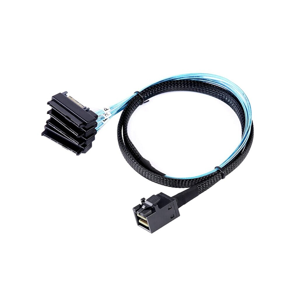 Mini Sas Hd 12G Sff8643 To 4 Sas 29 Pin Sff8482 Cable Connectors Black 4761013502665