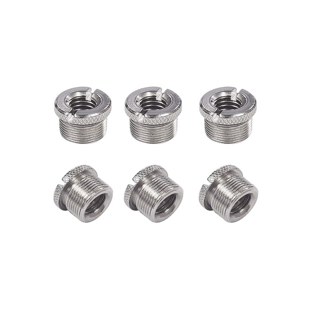 6 Pcs 5/8 inch Male to 3/8 inch Female Mic Converter Threaded Screw