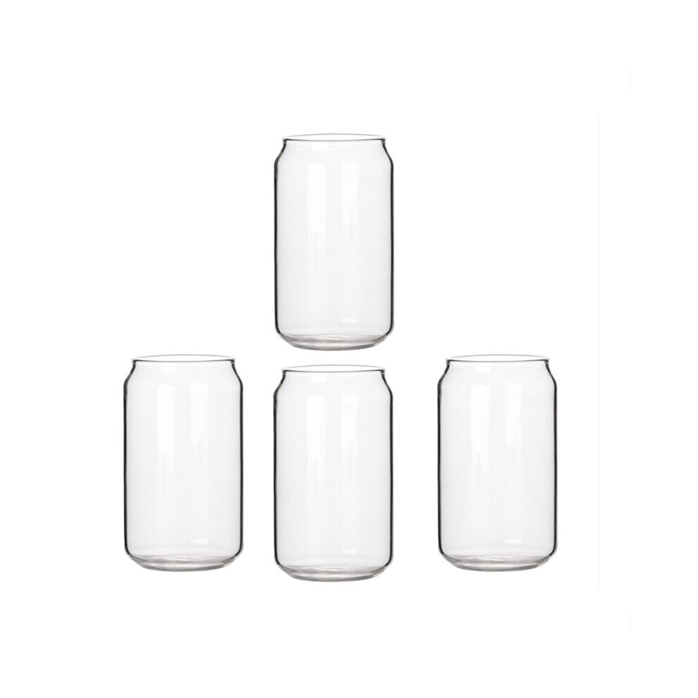 4 Pack Glass Juice Cup Beer Glass Shake Dessert Cup Cola Mug, 400ML