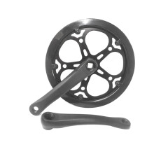 52T 170mm Folding Bike Crankset - Aluminum Alloy, Black | Replacement/Upgrade for Folding, City & Electric Bikes