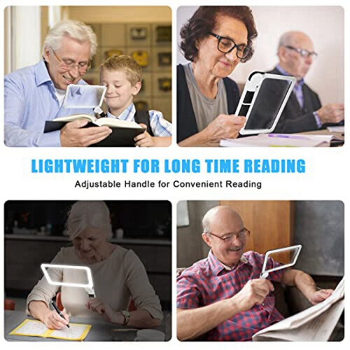 Full-Page 5X Magnifying Glass for Reading, Handhold Magnifier 2