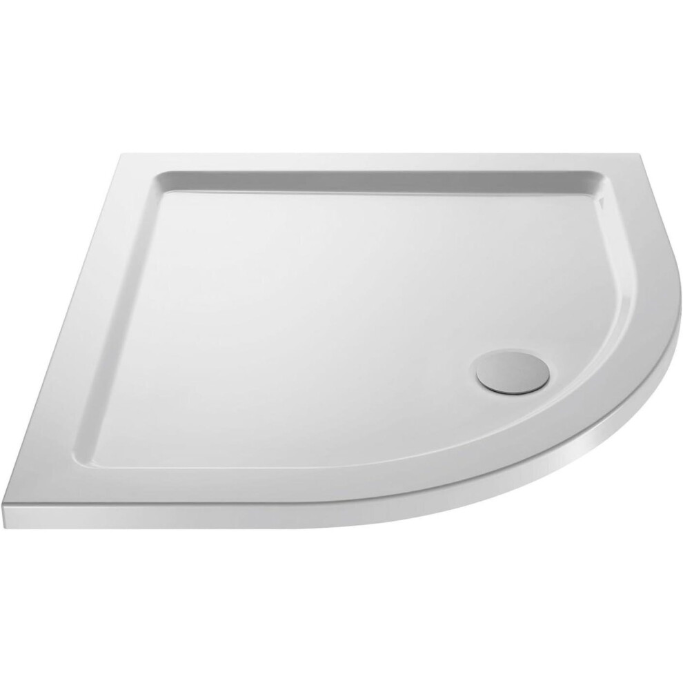 Hudson Reed Quad Shower Tray 800x800mm White - Slimline - Pearlstone Matrix - Image 5
