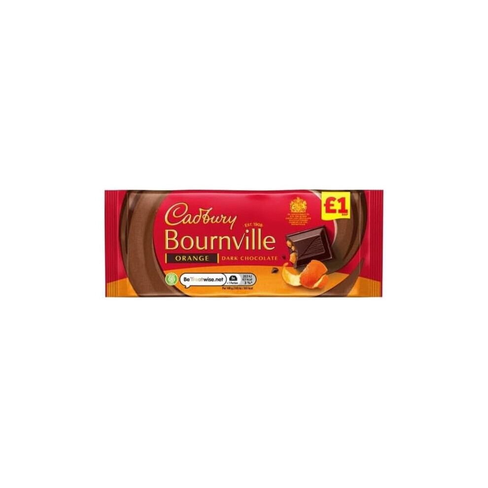 Cadbury Bournville Orange Dark Chocolate Bar (Pack of 4)