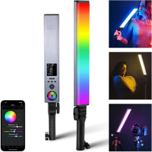 NEEWER RGB Light Wand with 2.4G/APP Control, Upgraded 360° Touchable