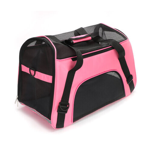 (Pink) Cat Carriers Bag AVC Folding Travel 2