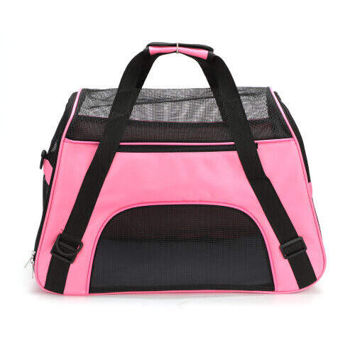 (Pink) Cat Carriers Bag AVC Folding Travel