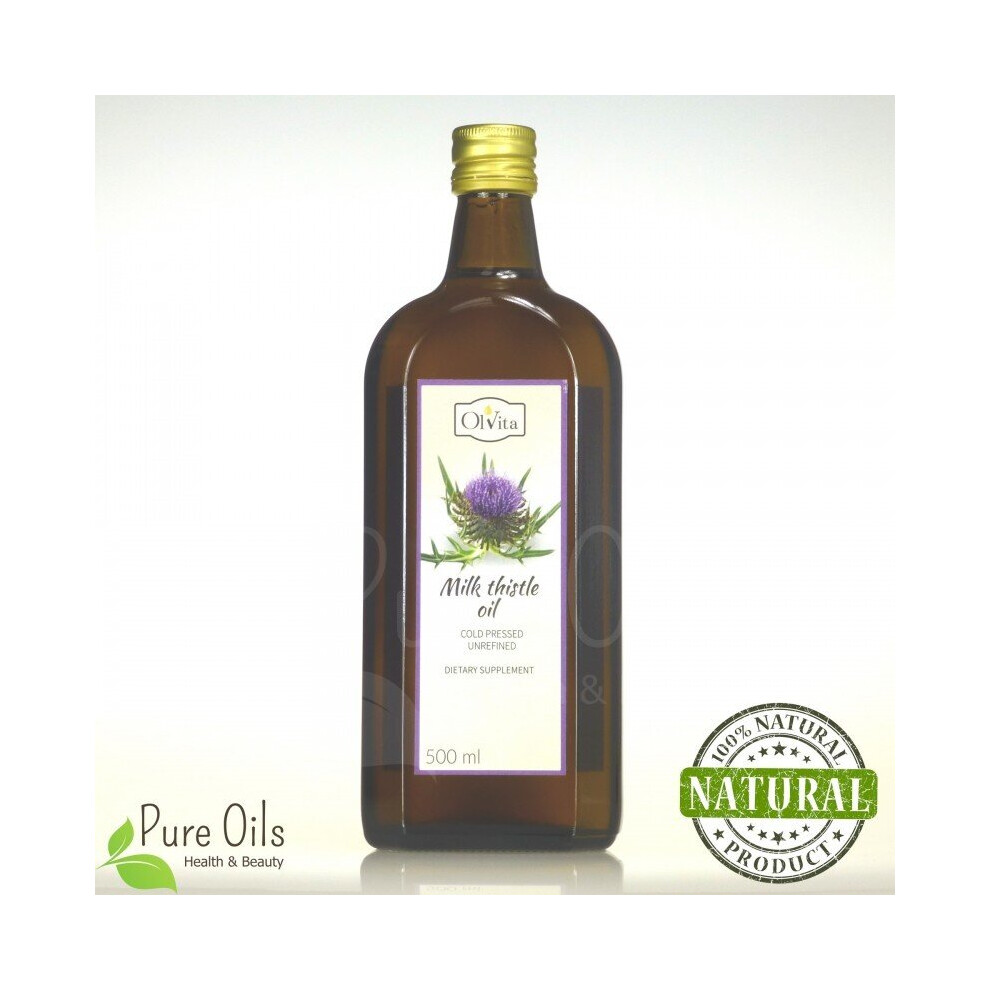 Milk thistle oil, cold-pressed, Dietary Supplement, Ol'Vita 500 ml