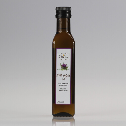 Milk Thistle oil, Cold Pressed, Raw, Ol'Vita 250 ml