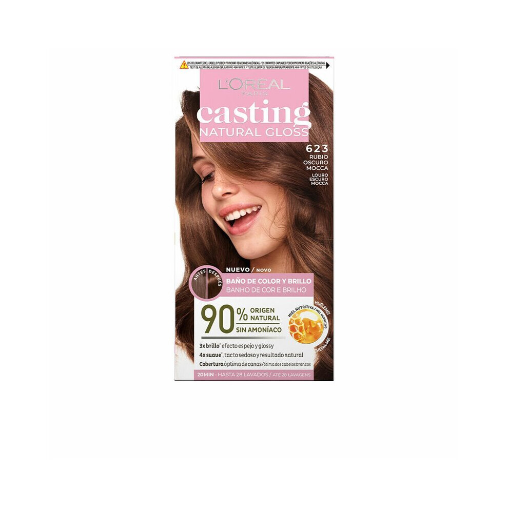 New L’oréal Paris Semi-Permanent Colourant L'oreal Make Up Casting Natural Gloss Ammonia-Free Nº 623-Rubio Oscura Mocca (180 Ml) (S05109876) Bb.s05109876