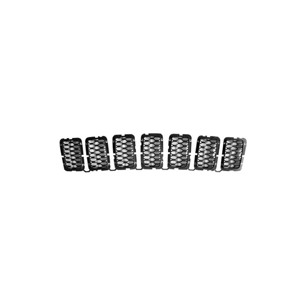 Collision Ch1201111 Bumper Grille For 2017-2021 Jeep Grand Cherokee Black 886931455351