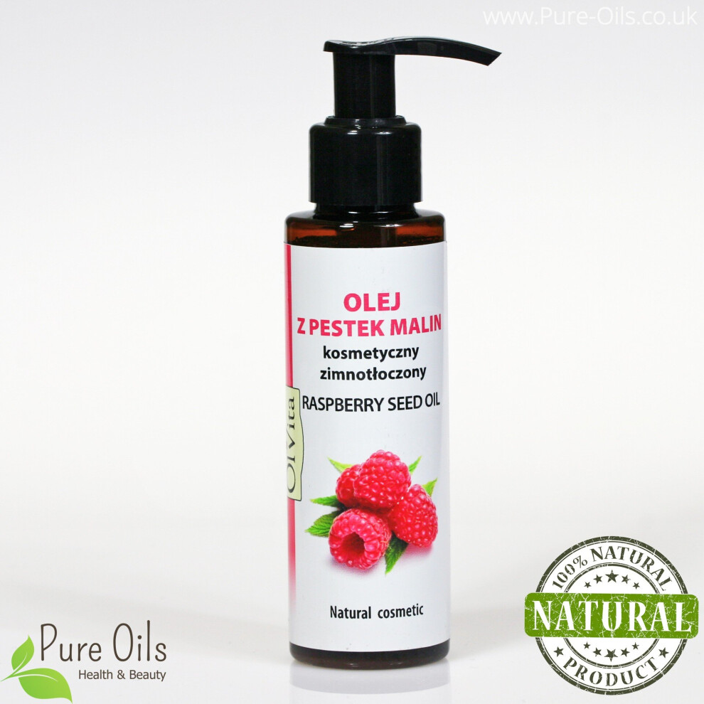 Ol'vita Raspberry Seed Oil, Cosmetic, Cold-Pressed, - 30 Ml
