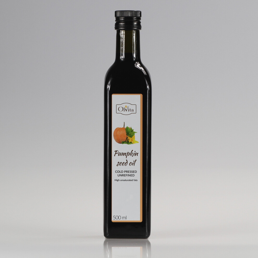 Ol'vita Pumpkin Seed Oil - Cold Pressed, Unrefined - 500 Ml