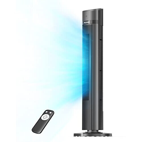Pelonis 40-Inch Tower Fan, Quiet Cooling Fan with Remote, Bladeless Fan, 90 Oscillating Fan with 3 Speeds, 3 Modes, 15H Timer