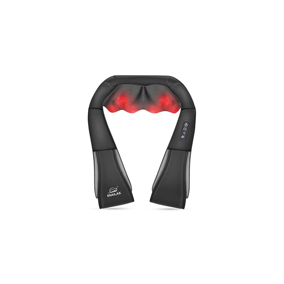 Snailax Back Massagers For Pain, Gifts For Women, Shiatsu Neck Massager With Heat, Electric 4D Deep Tissue Massage Pillow